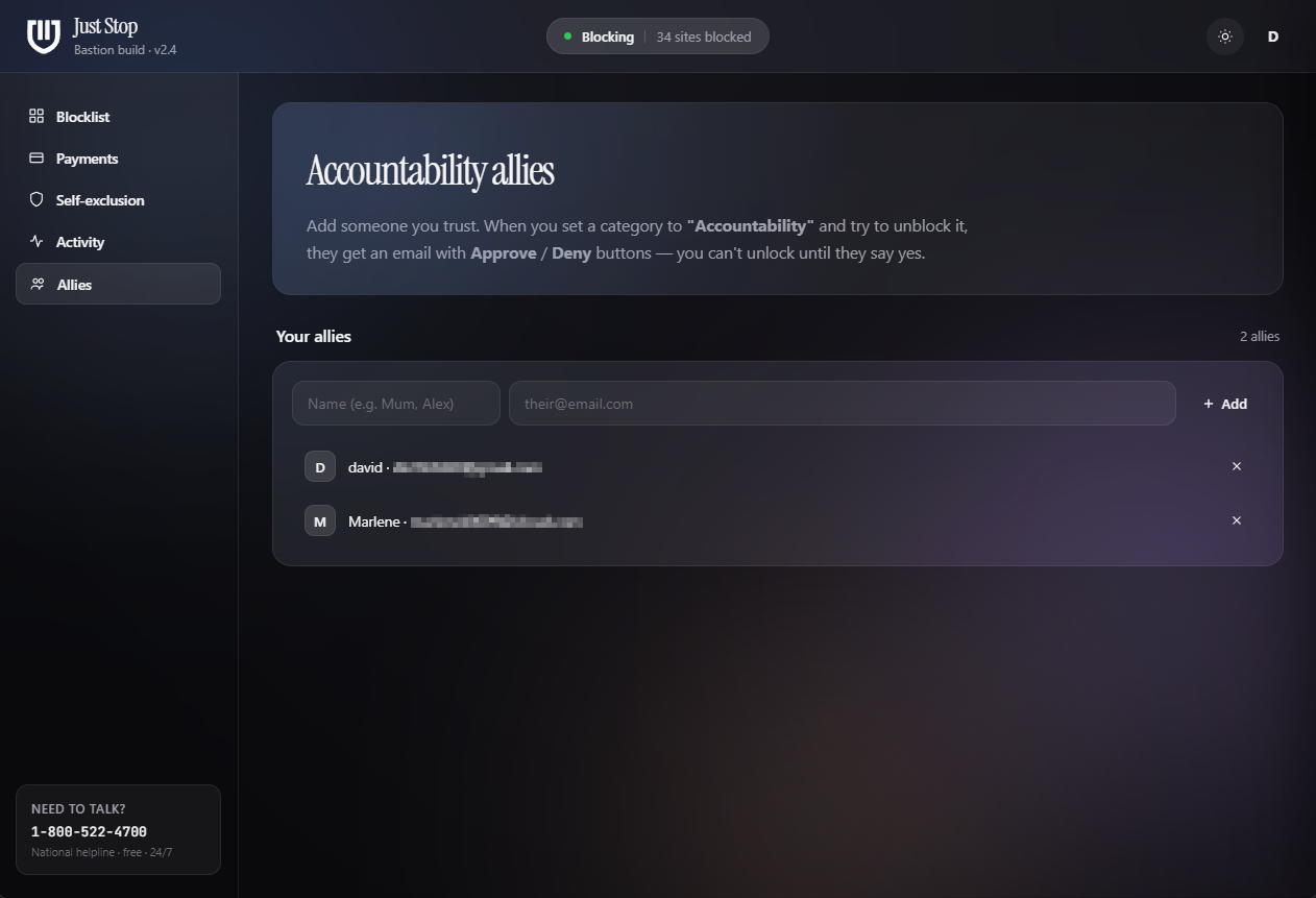 Adding accountability allies